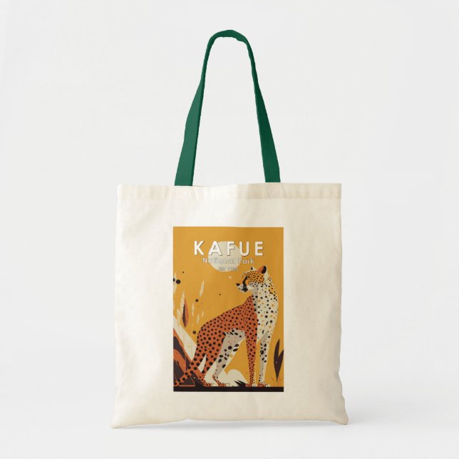 Tote Bag Parc national de Kafue Zambie Vintage (Devant)