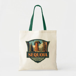 Tote Bag Parc national de Sequoia Illustration Rétro