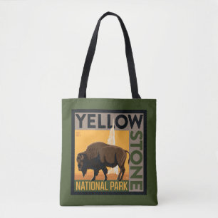 Tote Bag Parc national de Yellowstone Buffalo