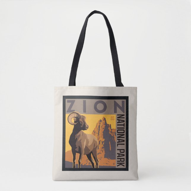 Tote Bag Parc national de Zion | Ram (Devant)