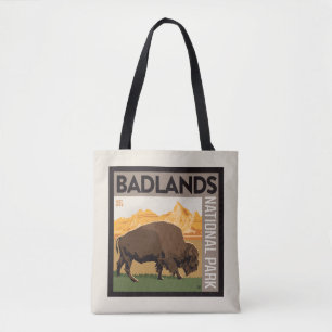Tote Bag Parc national des Badlands   Buffalo