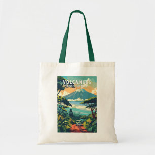 Tote Bag Parc national des Volcans Rwanda Travel Art Vintag
