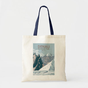 Tote Bag Parc national du Denali Alaska Mont Hunter Vintage