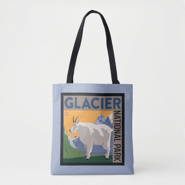 Tote Bag Parc national du Glacier | Chèvre (Devant)