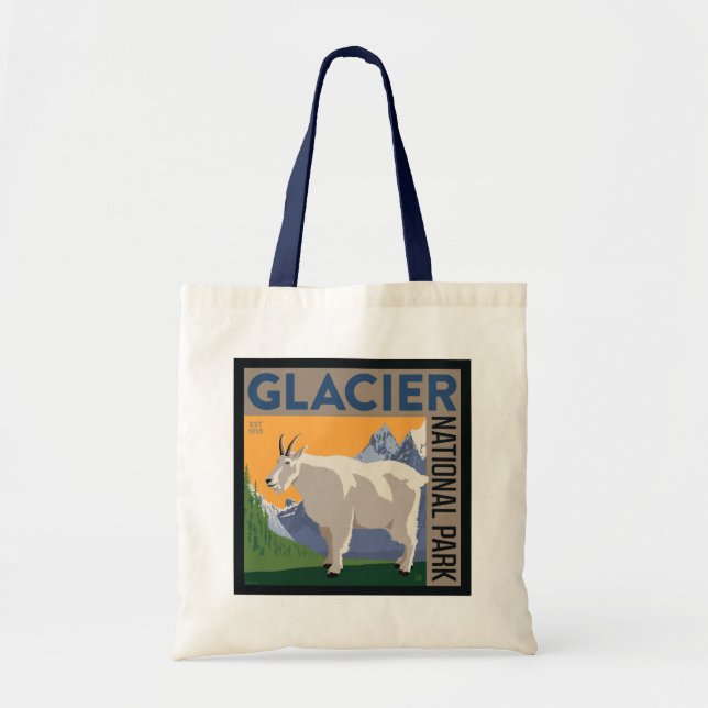 Tote Bag Parc national du Glacier | Chèvre (Devant)