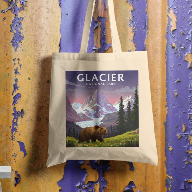 Tote Bag Parc national du Glacier vintage (Créateur téléchargé)
