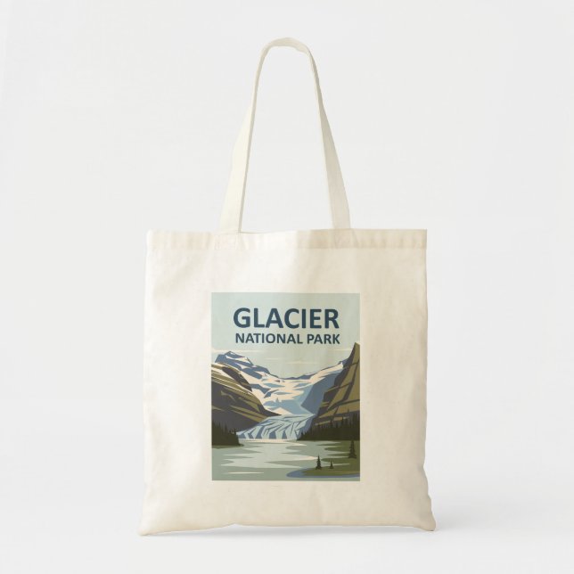 Tote Bag Parc national Glacier Art de voyage (Devant)