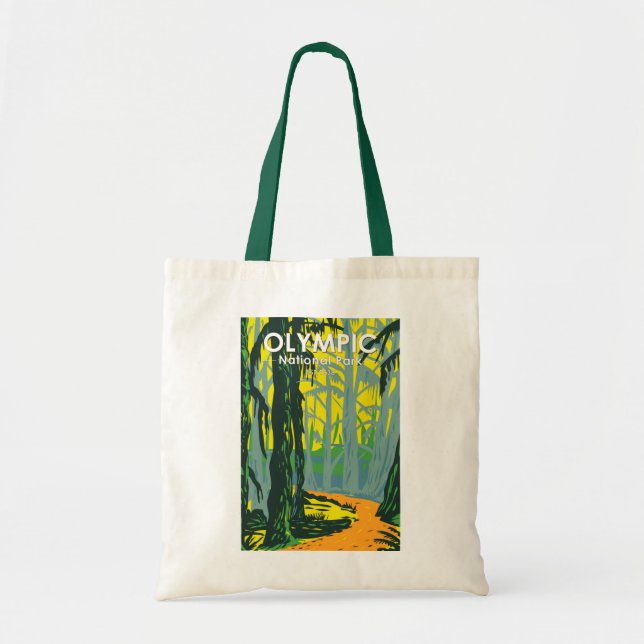 Tote Bag Parc national olympique Washington Hoh Rainforest (Devant)