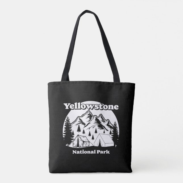 Tote Bag Parc national vintage Yellowstone (Dos)