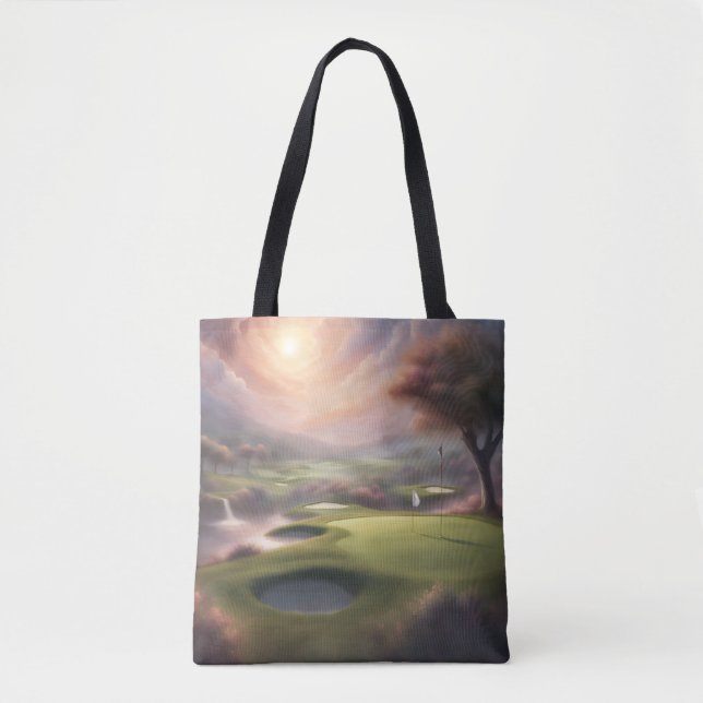 Tote Bag Parcours de golf matin brumeux  (Devant)