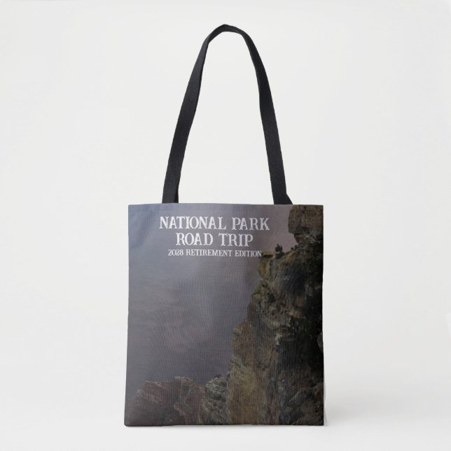 Tote Bag Parcours de route de retraite sur mesure dans les  (Devant)