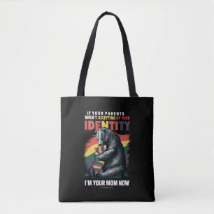Tote Bag Parents Accepting Im Your Mom Now Bear Hug LGBTQ t