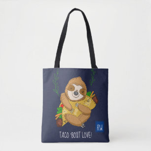 Tote Bag Paresse d'amour d'accès de taco de monogramme '