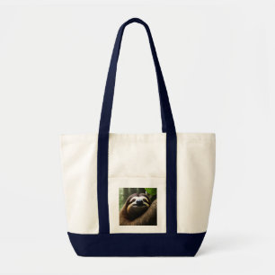 Tote Bag Paresseux brun flou,