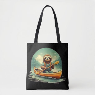Tote Bag Paresseux en canoë amateur de kayak animaux drôles