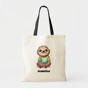 Tote Bag Paresseux souriant heureux assis détendu