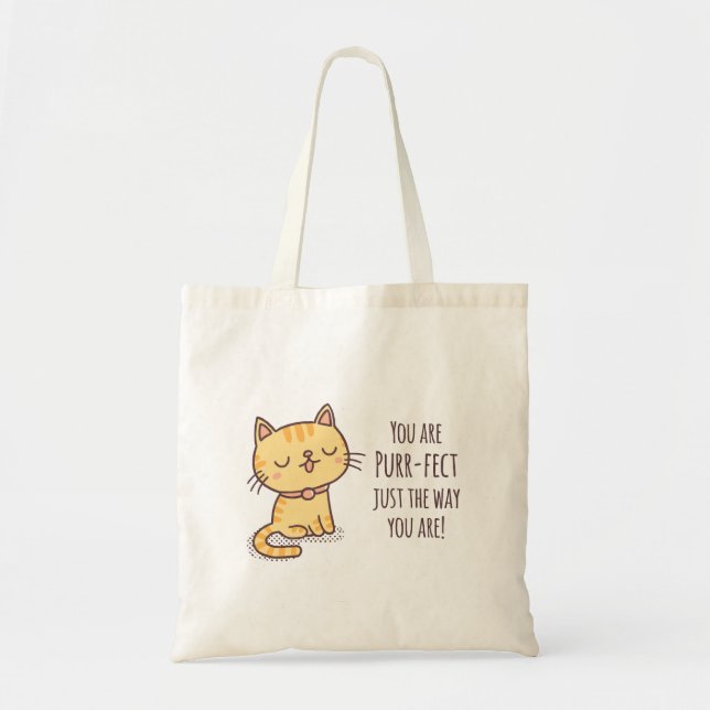 Tote Bag Parfait tel que vous êtes Chat pun (Devant)