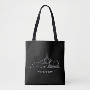Tote Bag Parfaite journée Ligne artistique minimaliste pour