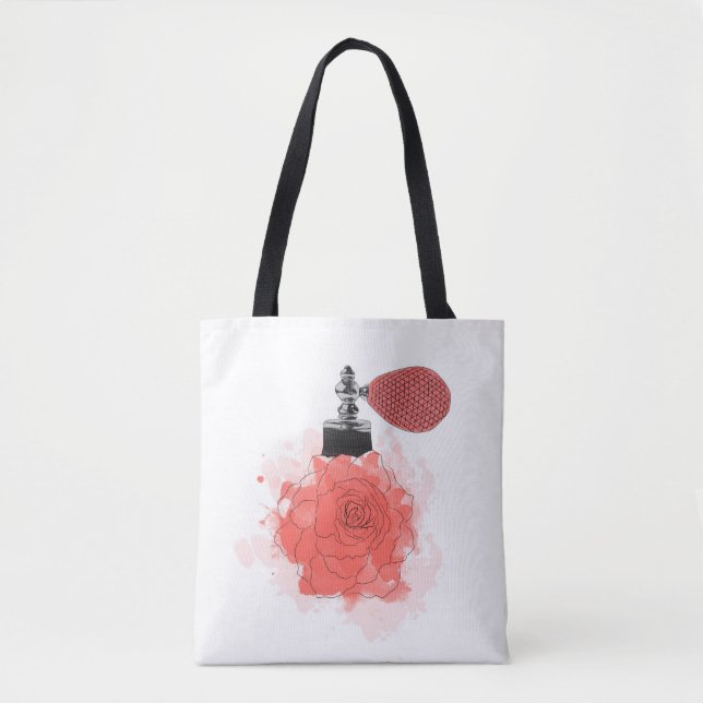 Tote Bag Parfum de rose rouge (Devant)