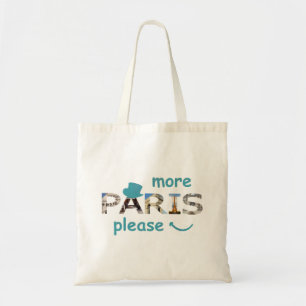 Tote Bag Paris Attractions Plus Paris S'il vous plaît Parti