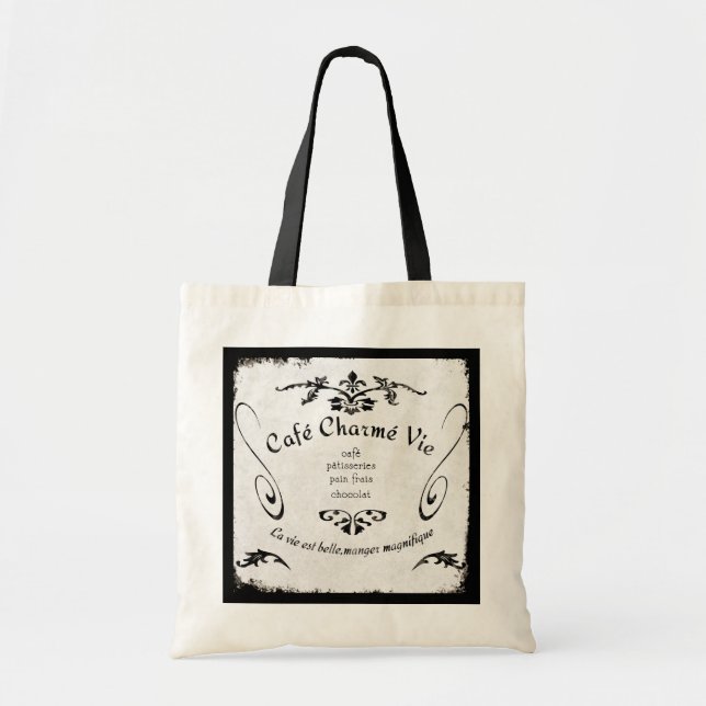 Tote Bag Paris Cafe Sign Tote (Devant)