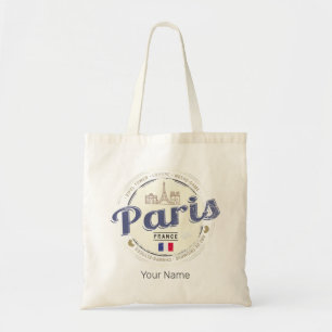 Tote Bag Paris Capitale France Tour Eiffel Souvenir Vintage