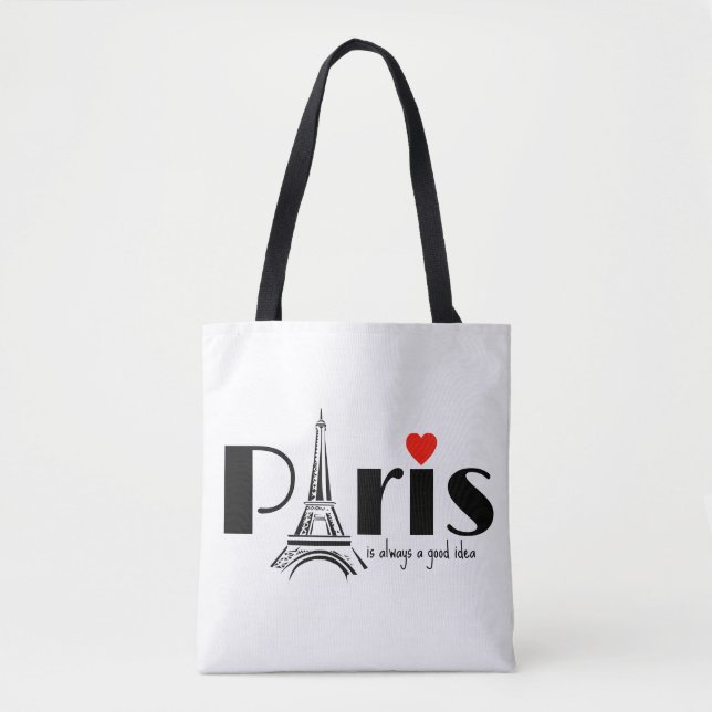 Tote Bag Paris Eiffel Tower Design  (Devant)