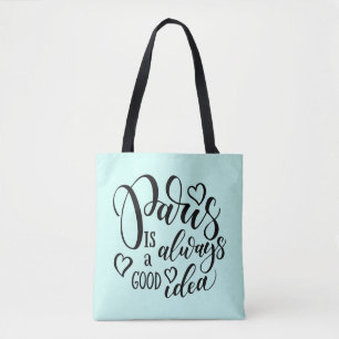 Tote Bag Paris est toujours un bon manuscrit d'idée