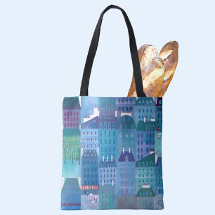 Tote Bag Paris France Moderne peinture Cityscape