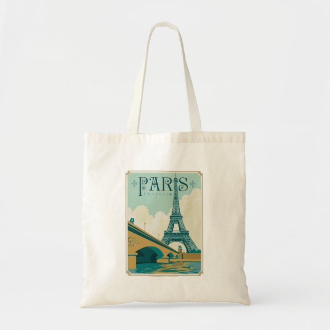 Tote Bag Paris France - Tour Eiffel (Devant)