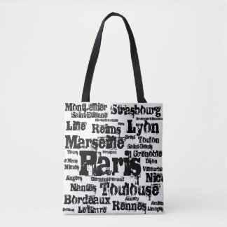 Tote Bag Paris Marseille Lyon France