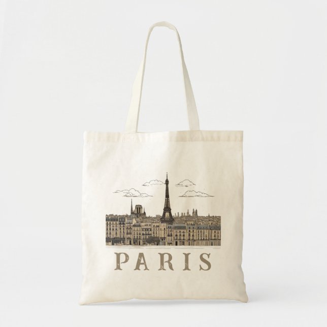 Tote Bag Paris moderne, France City (Devant)