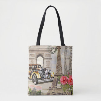 Tote Bag Paris poster vintage. vintage, poster, paris, vieu