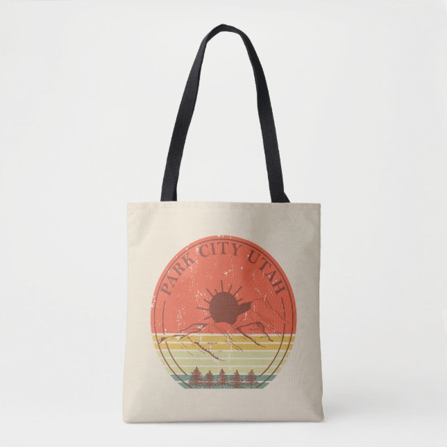 Tote Bag Park city Utah vintage (Devant)