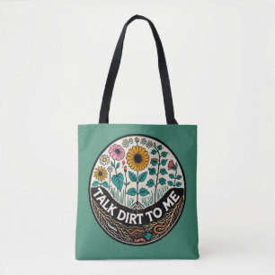 Tote Bag Parle de saleté pour moi Gardener humour drôle jar