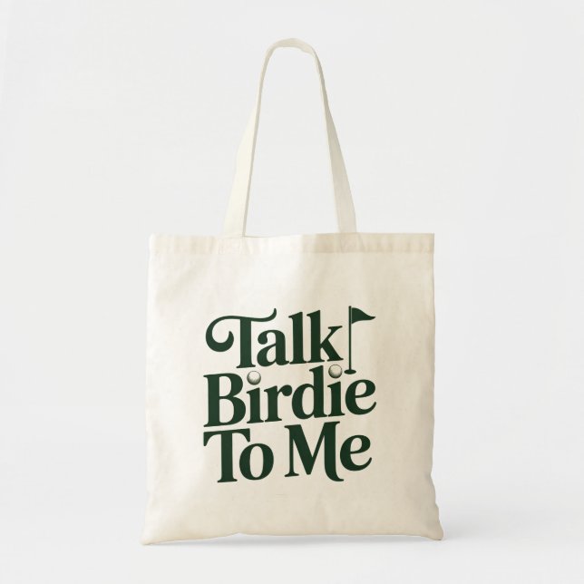Tote Bag Parle Oiseau À Moi Golf Drôle Golfeuse Amoureuse (Devant)