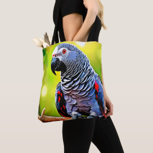 Tote Bag Parler de perroquet gris africain