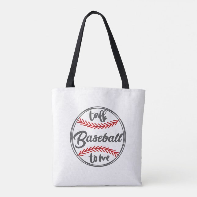 Tote Bag Parlez Baseball Retro Graphique Tendance (Dos)
