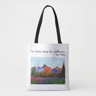Tote Bag Parmi Les Citations De Foi Inspirationnelle Fleur 