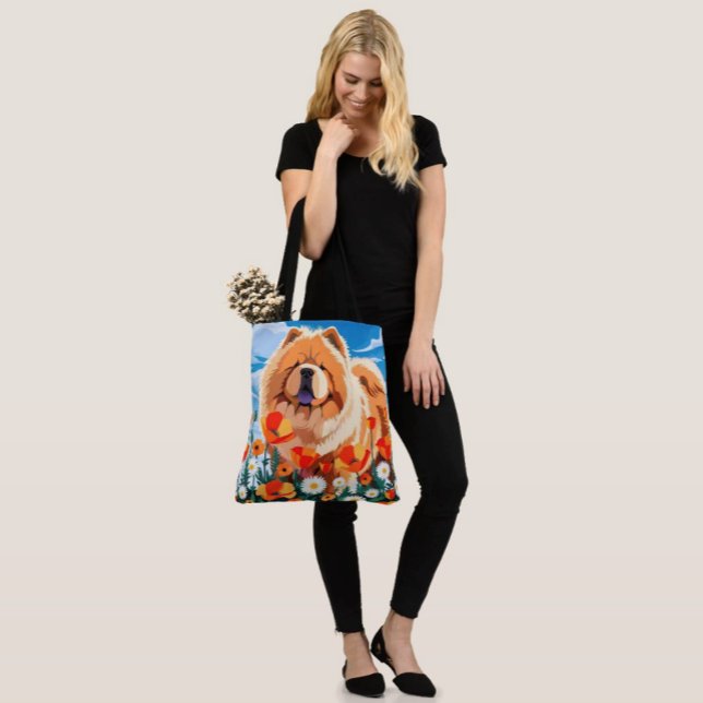 Tote Bag PARMI LES COQUELICOTS Chow (Créateur téléchargé)
