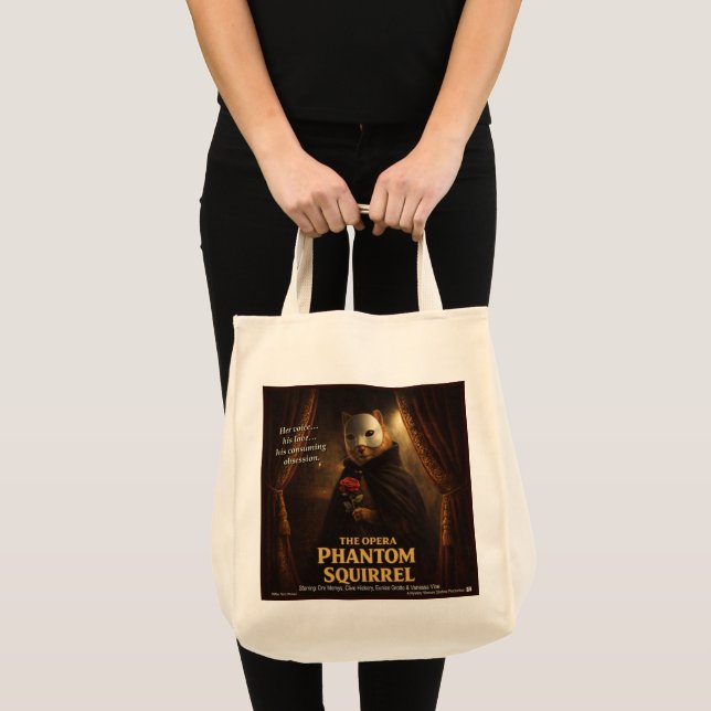 Tote Bag Parodie de l'Opéra Fantôme Écureuil (Devant (produit))