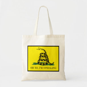Tote Bag Parodie du drapeau de Gadsden : Je suis en train d