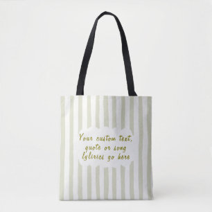 Tote Bag Paroles de chanson personnalisées, poème ou citati