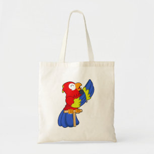 Tote Bag Parrot en chanteur avec microphone