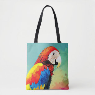 Tote Bag Parrot Oiseau Sauvage Nature Animal Couleur Art Pe