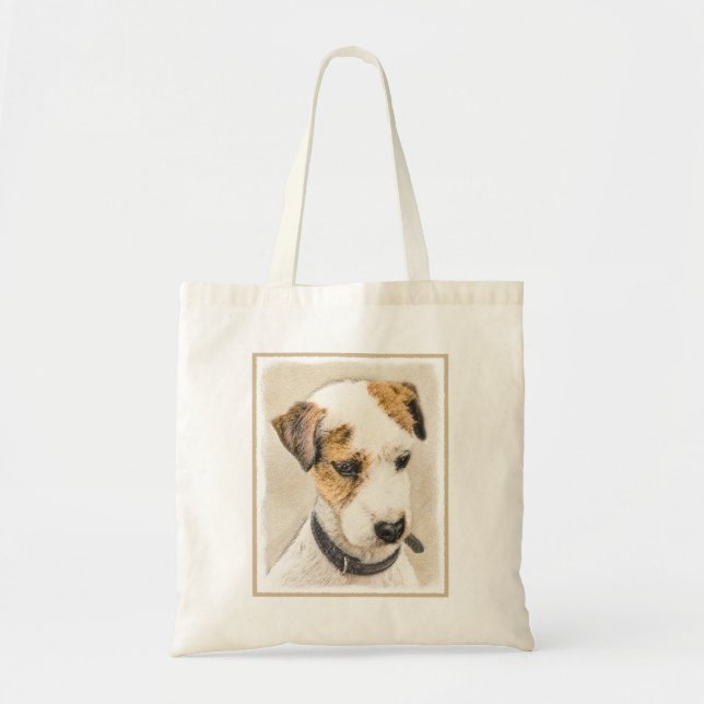 Tote Bag Parson Jack Russell Terrier Peinture - Chien Art (Devant)