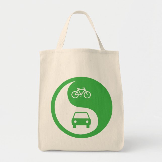 Tote Bag Partager la route Yin Yang (Devant)