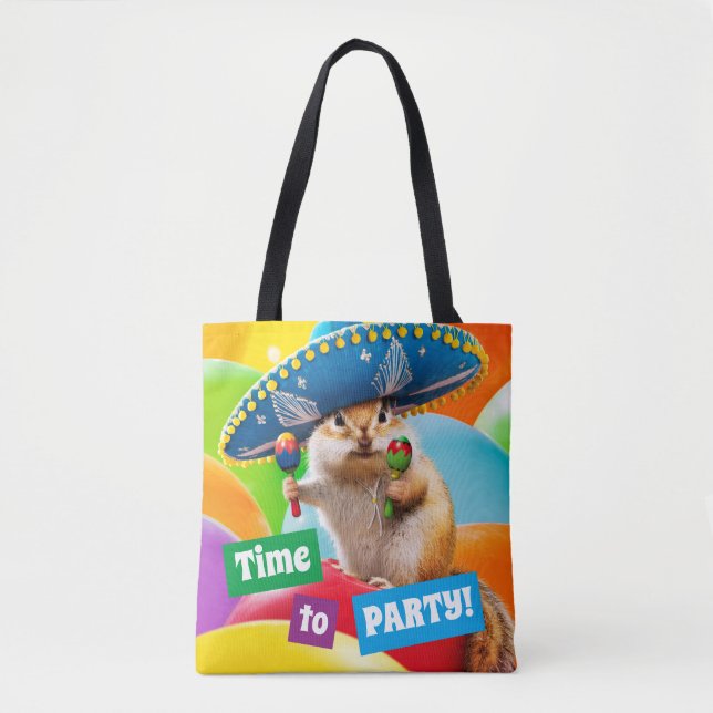 Tote Bag Parti Chipmunk De Sombrero (Devant)