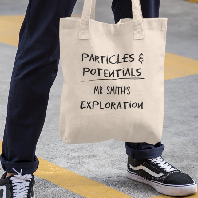 Tote Bag Particules et potentiel Professeur de physique per (Shop now and let your passion for physics shine through every step you take!





)