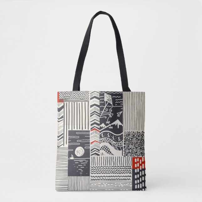 Tote Bag Partie de bois avec peinture verte pelée, abstrait (Devant)